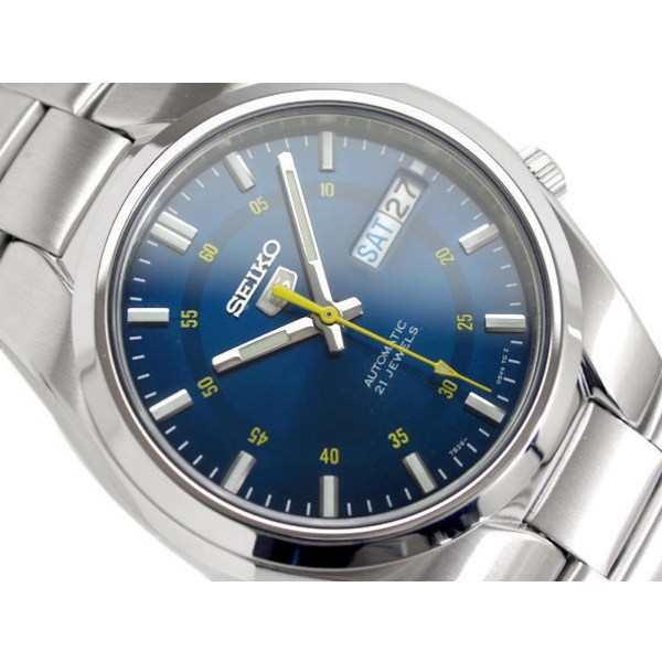 SEIKO 5 SNK615 SNK615K1 Automatic 21 Jewel Light Blue Dial Stainless ...