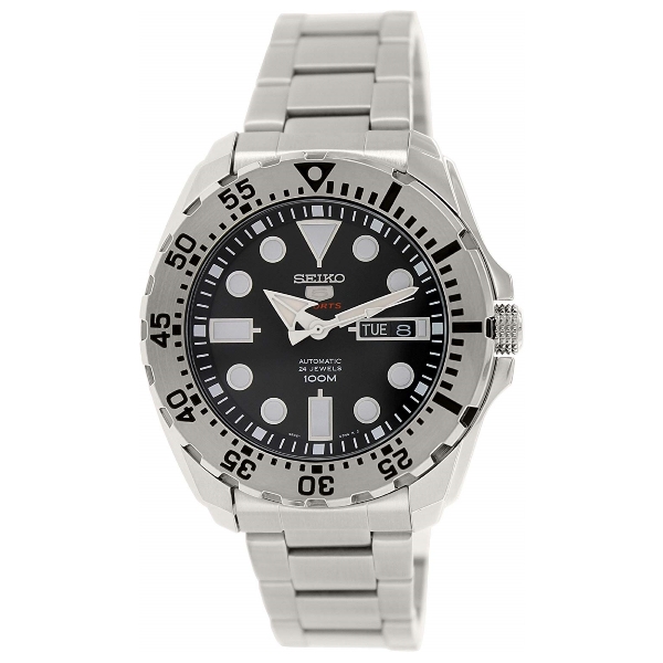 SEIKO 5 SRP599J1 Automatic 24 Jewels Black Dial Stainless Steel 10 ATM ...