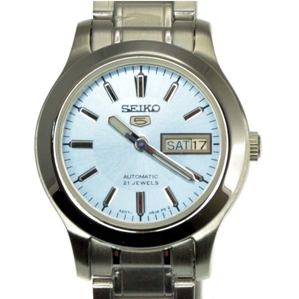 seiko 5 light blue dial