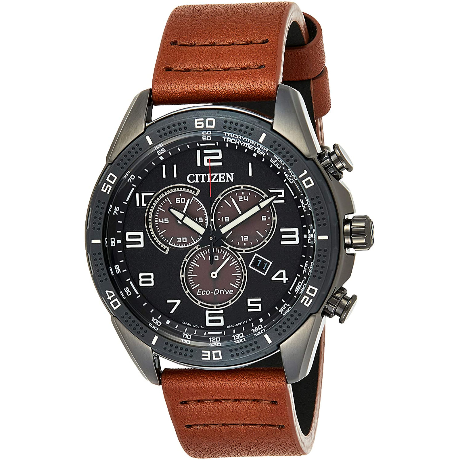 CITIZEN AR Eco-Drive Chronograph Black Dial 100M Men's Watch AT2447-01E ...