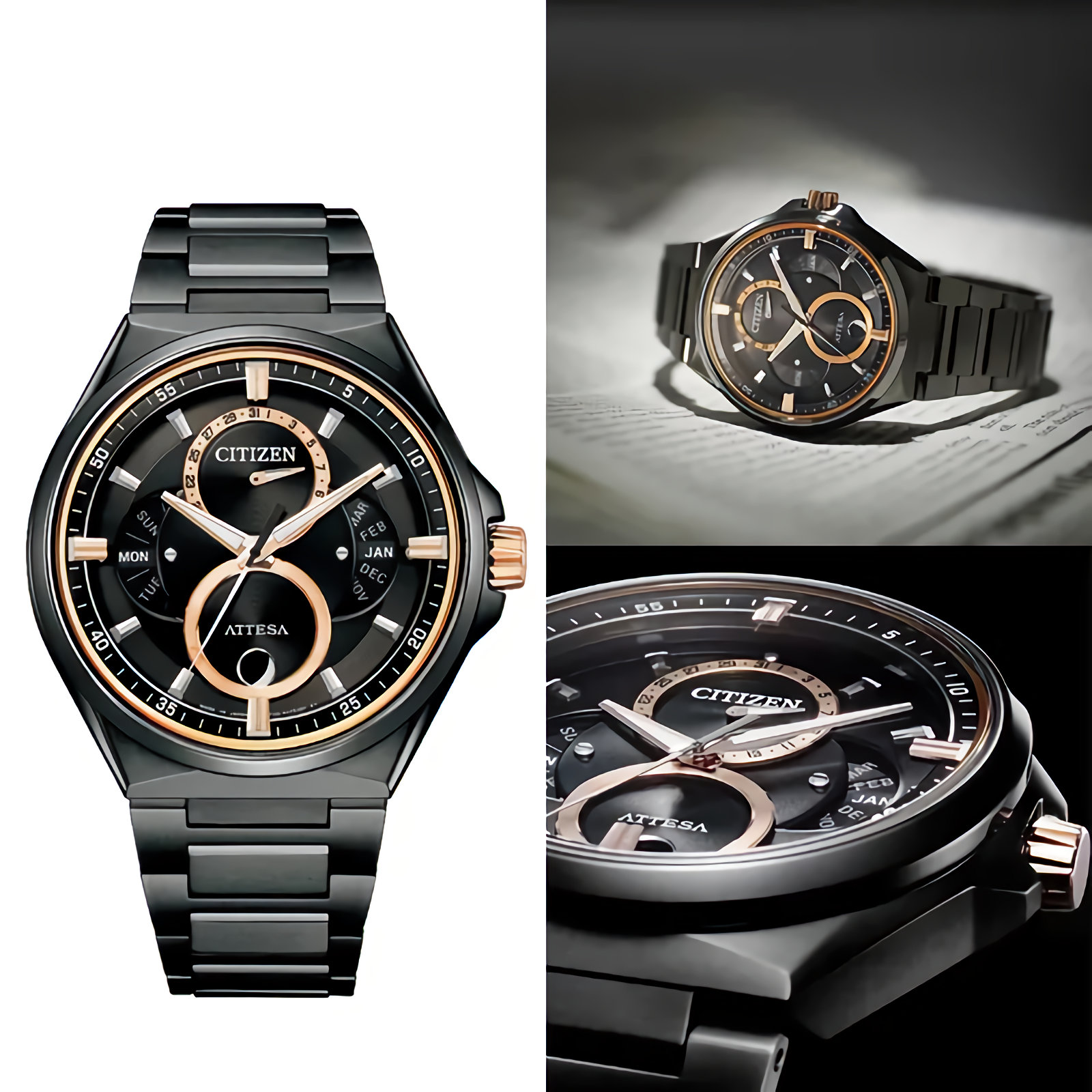 ATTESA Black Dial Super Titanium Bracelet BU0065-64E | CITIZEN