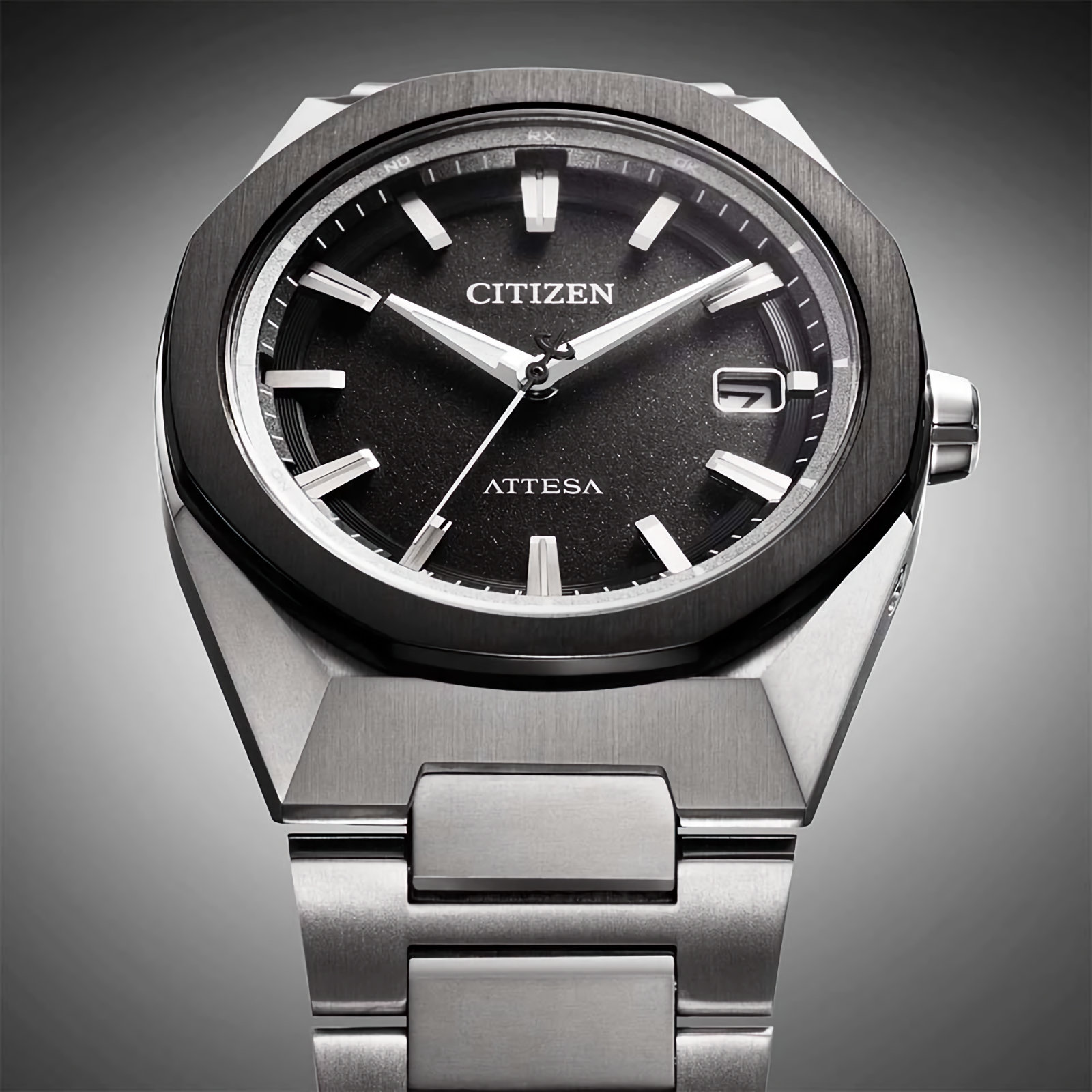 CITIZEN ATTESA CB3044-55E ACT Line Eco-Drive Black Dial Titanium