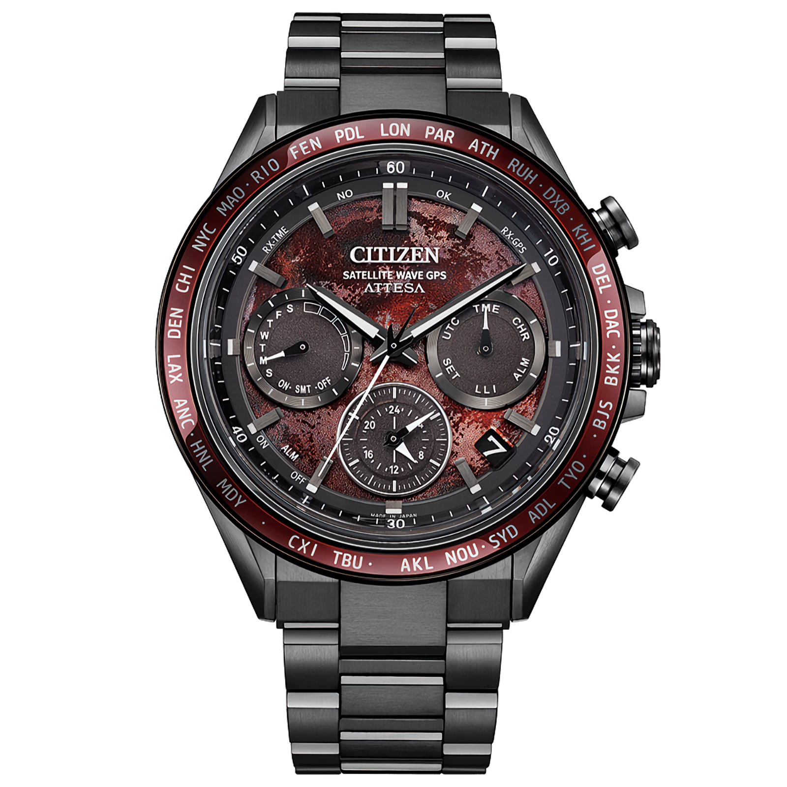 CITIZEN ATTESA Shades of Red CC4077-71Z Chronograph Titanium Watch