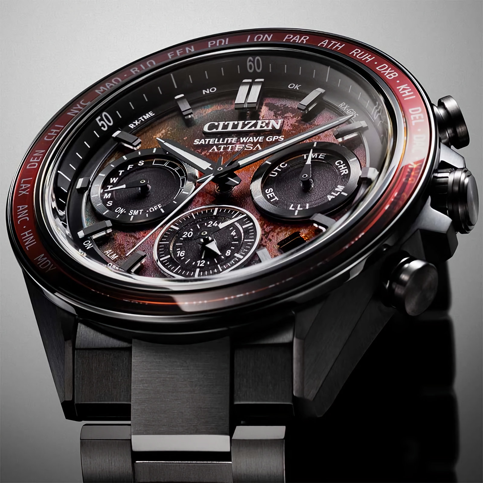 CITIZEN ATTESA Shades of Red CC4077-71Z Chronograph Titanium Watch
