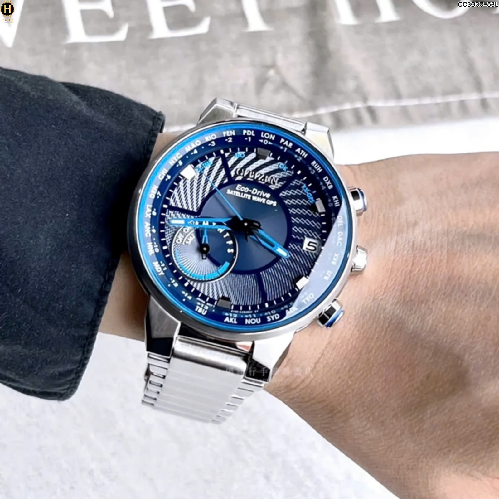 CITIZEN CC3030-53L Satellite Wave GPS Blue Dial Perpetual Calendar