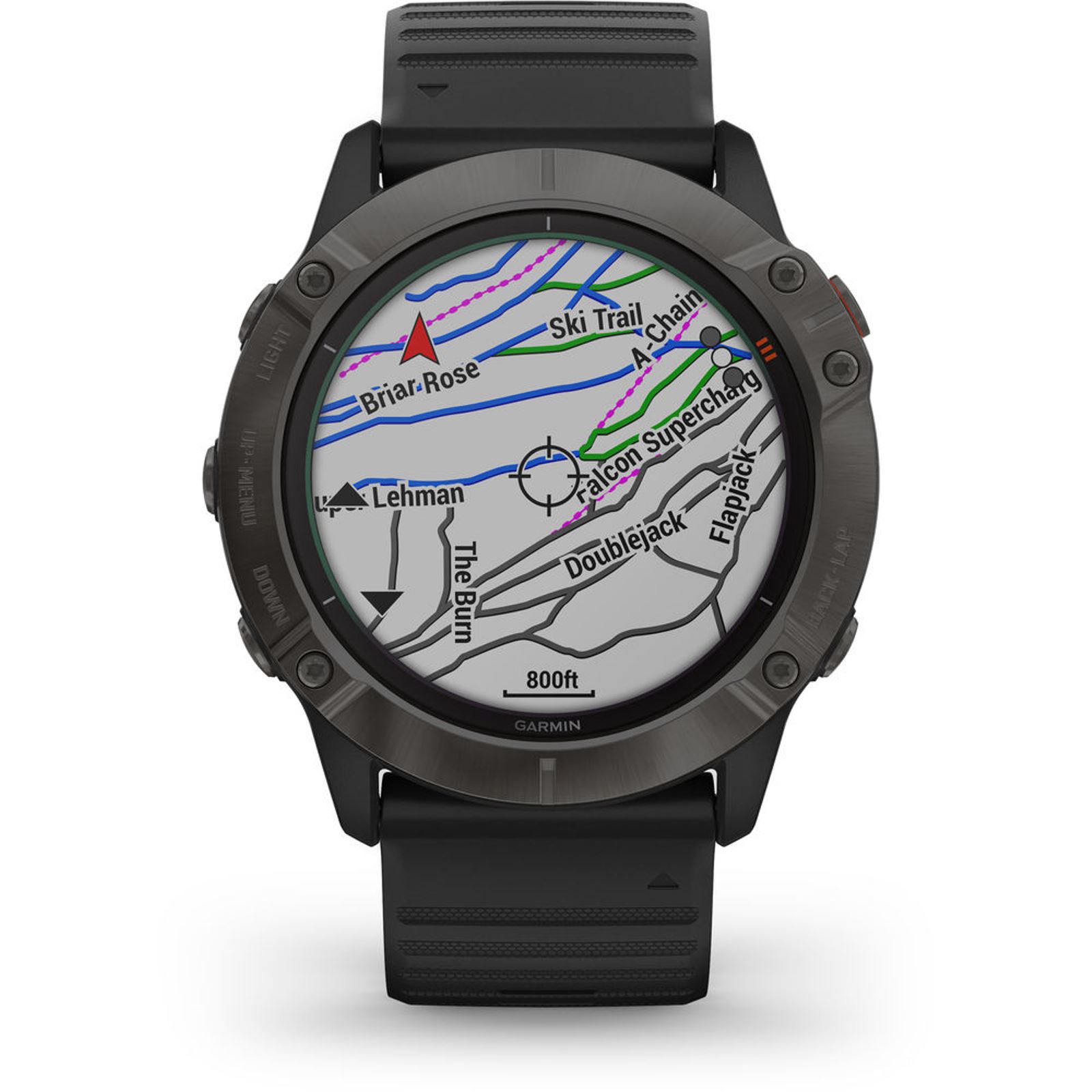 garmin watch fenix 6x pro solar titanium with titanium band