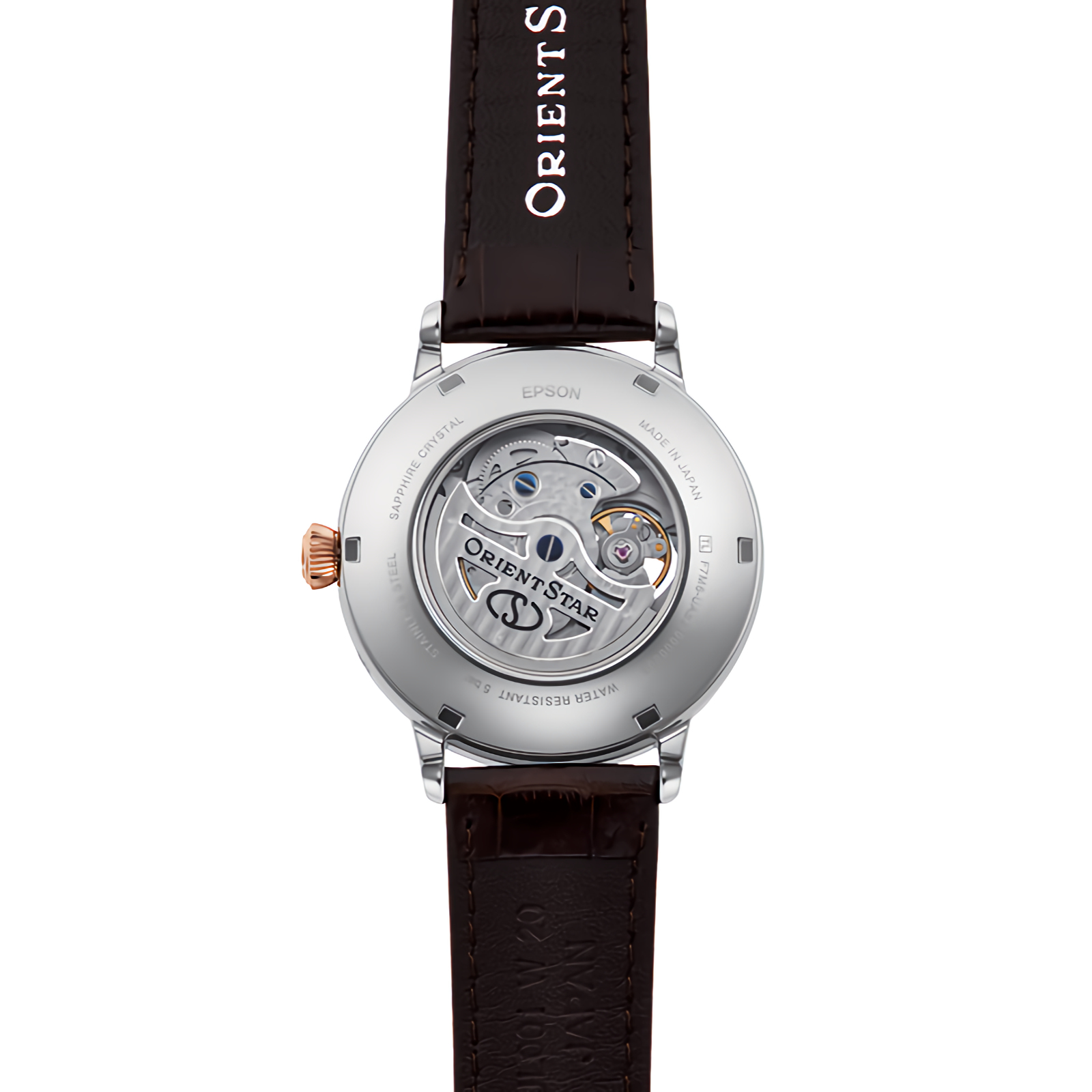 ORIENT STAR RK-AY0105Y Mechanical Moon Phase Open Heart Brown Dial