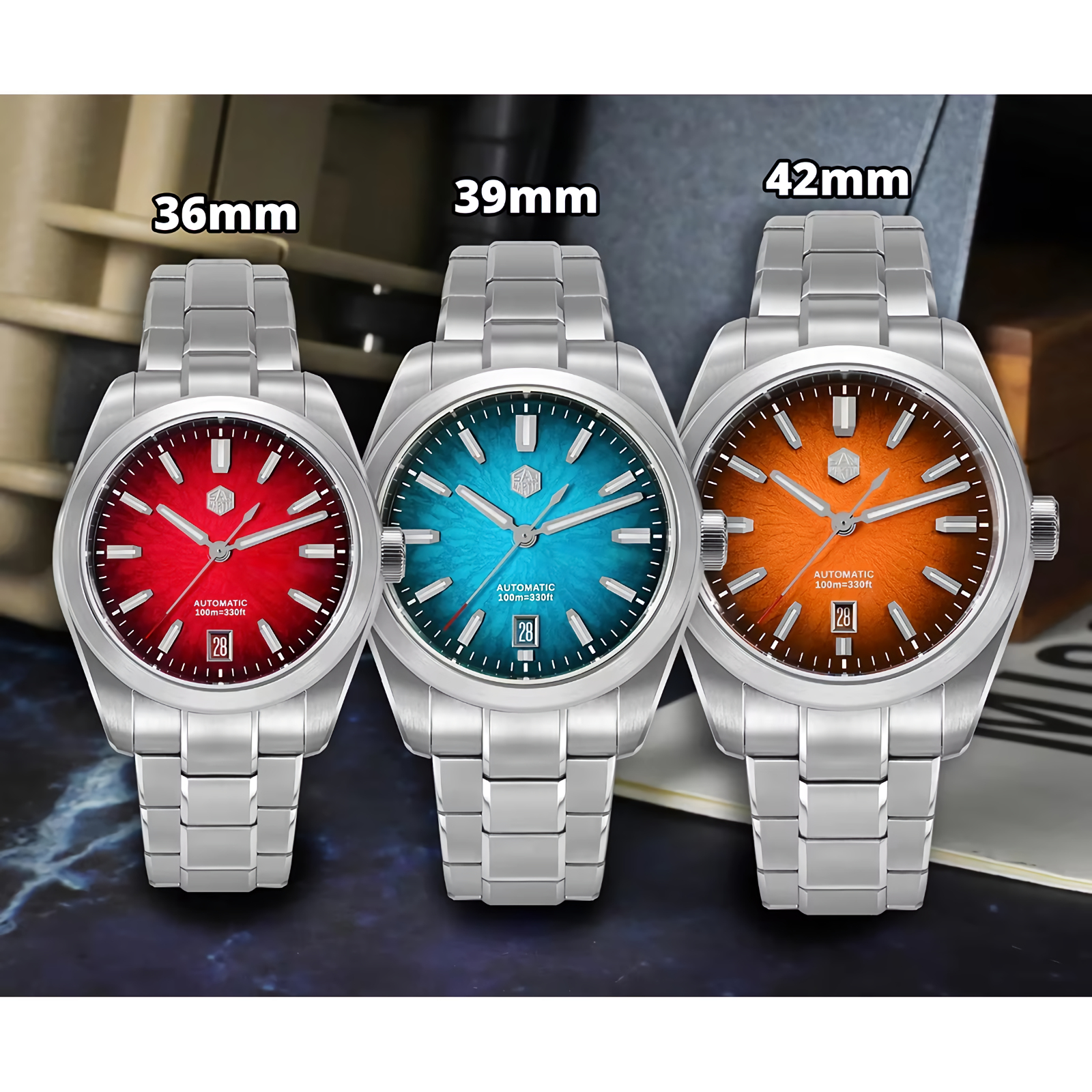 San Martin SN0144 サンマーチン Miyota9015 自動巻き SAN MARTIN SN0144 Miyota 9015 JianZhan Chinese Enamel Dial 36mm