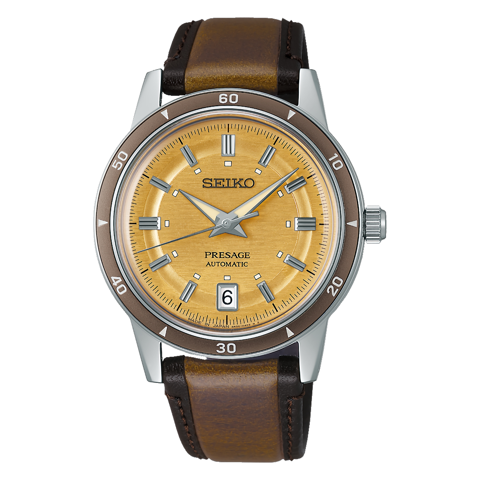 SEIKO Presage Style 60's SRPL75J1 Automatic Yellow Dial Date