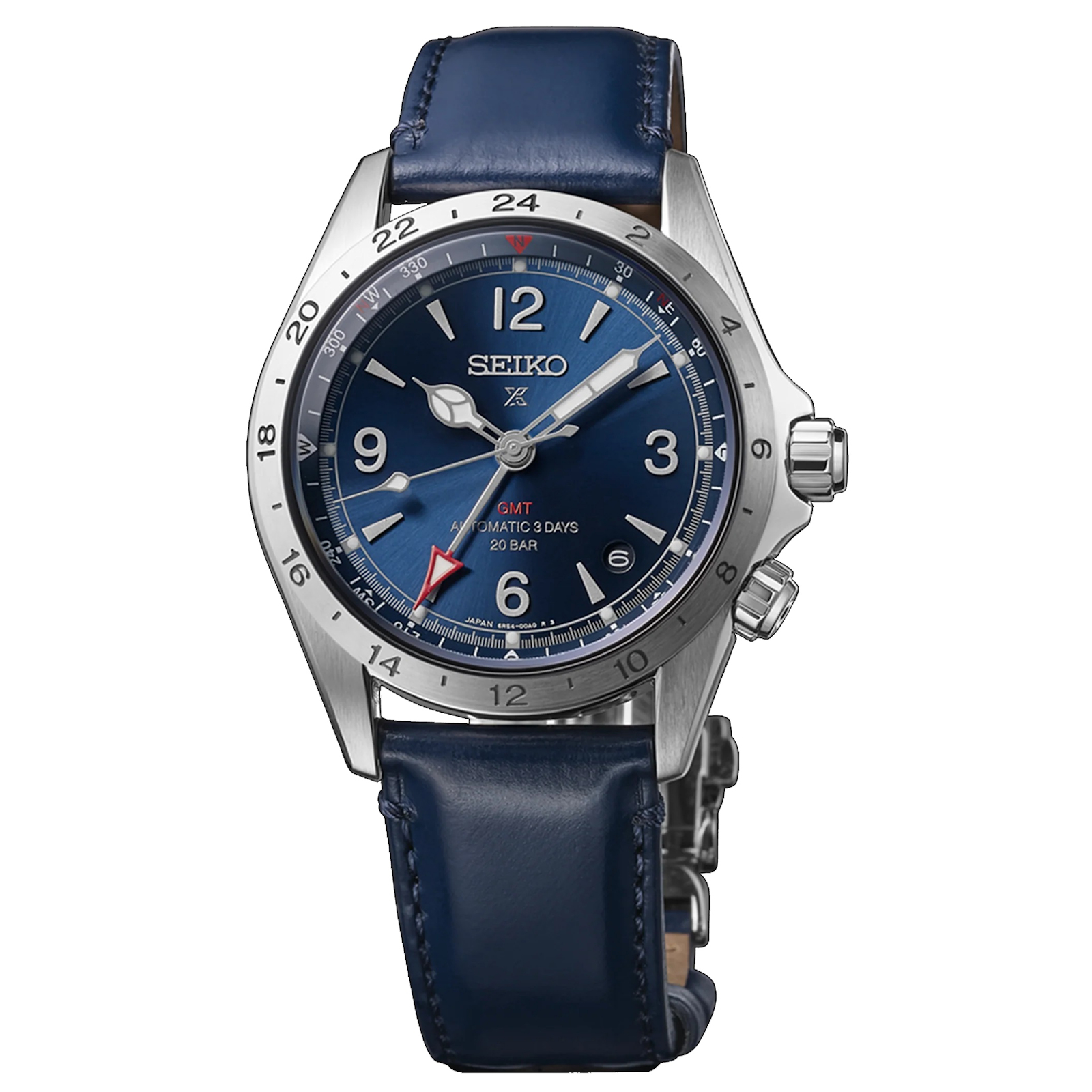SEIKO Prospex Alpinist SPB377J1 Automatic GMT Blue Dial Date Disp