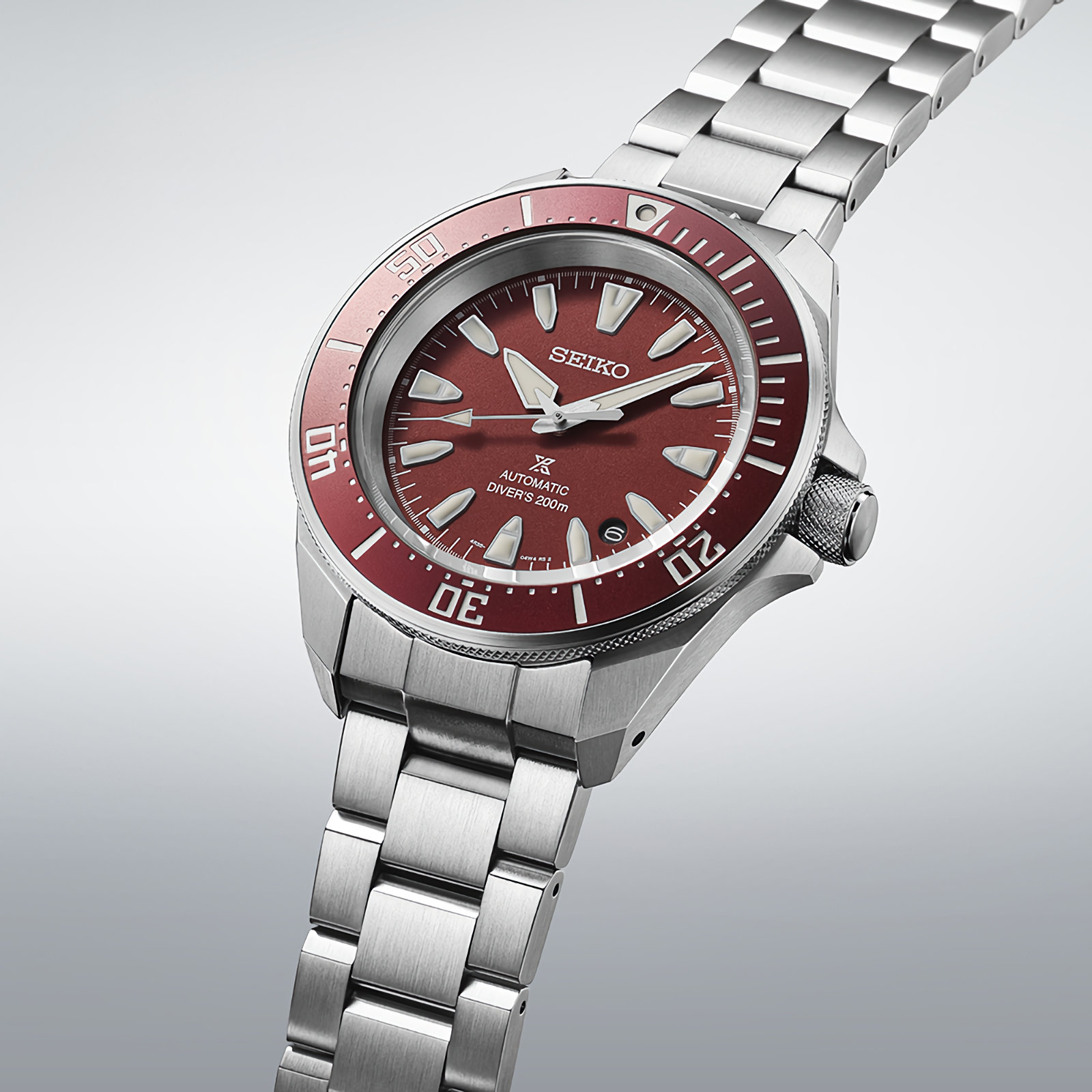 SEIKO Prospex Sea Samurai SRPL11K1 Automatic Red Dial Date Display
