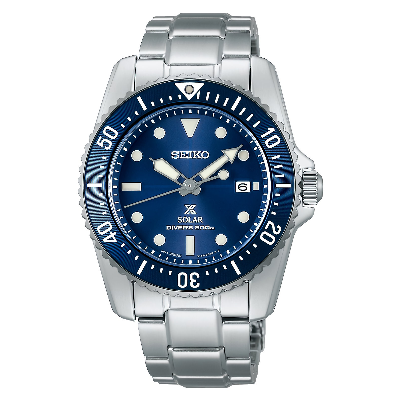 SEIKO Prospex SNE585P1 Compact Solar Diver Scuba 200M Blue Dial