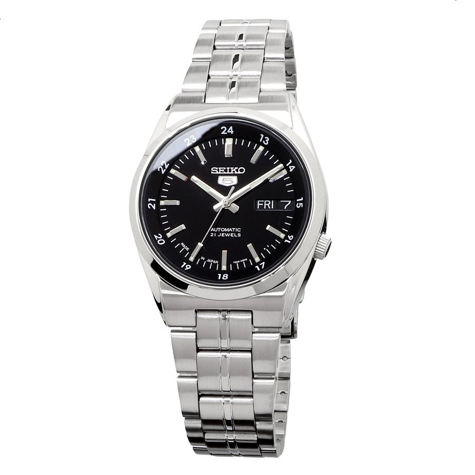 SEIKO 5 SNK567J1 Automatic 21 Jewels Black Dial Stainless Steel Men ...