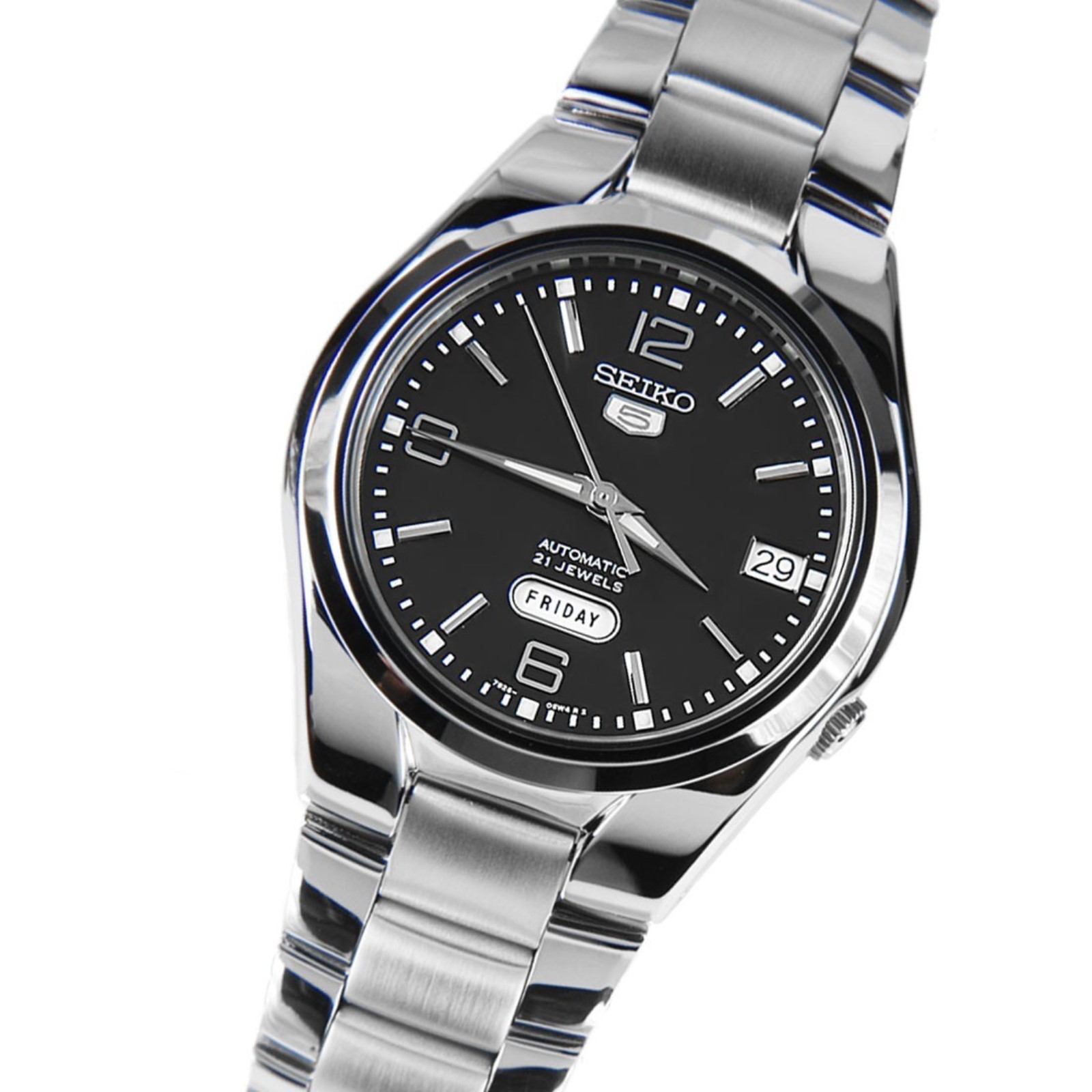 seiko 5 automatic 21 jewels black dial