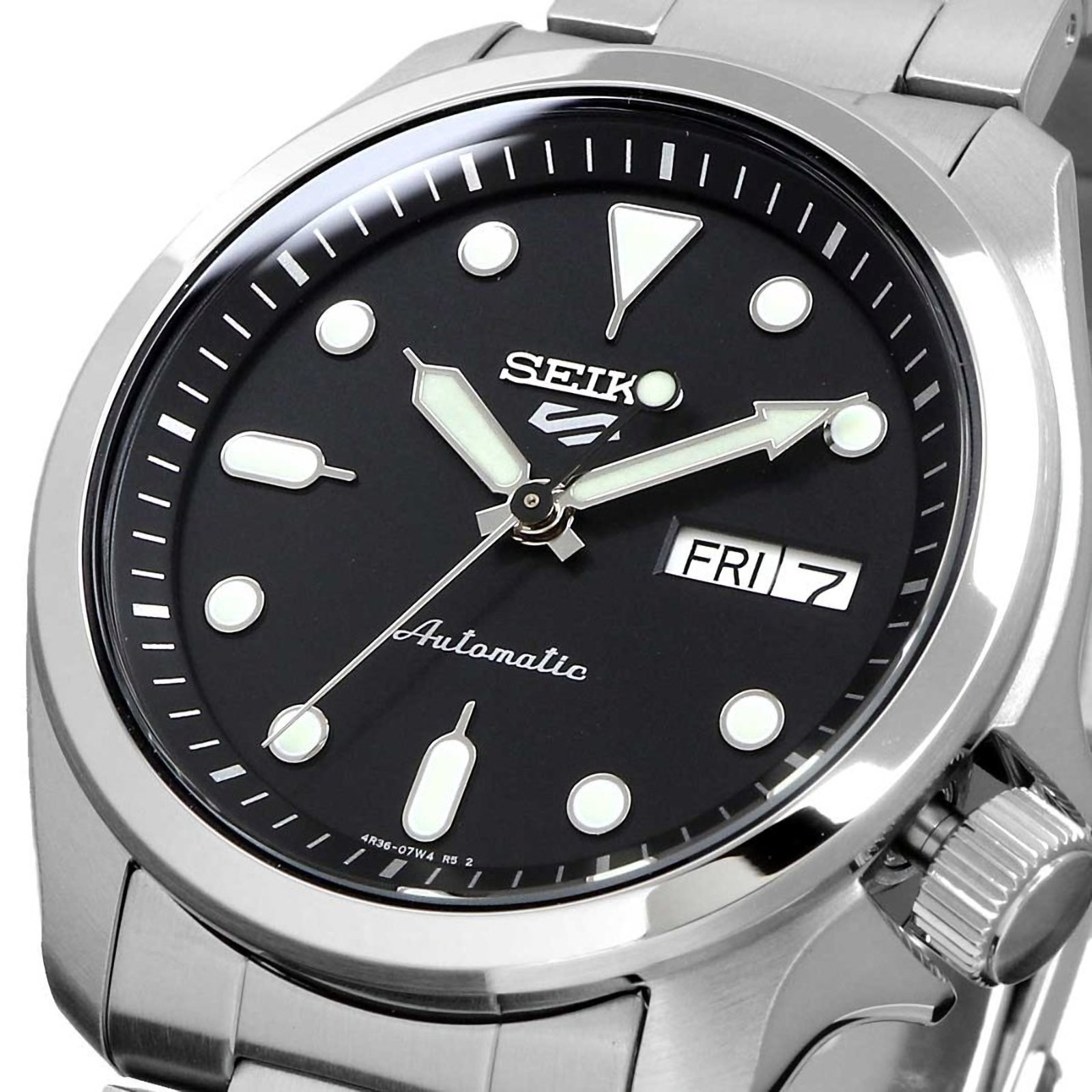SEIKO 5 Sports SRPE55K1 24 Jewel Automatic 40mm Black Dial Stainless Steel  Watch