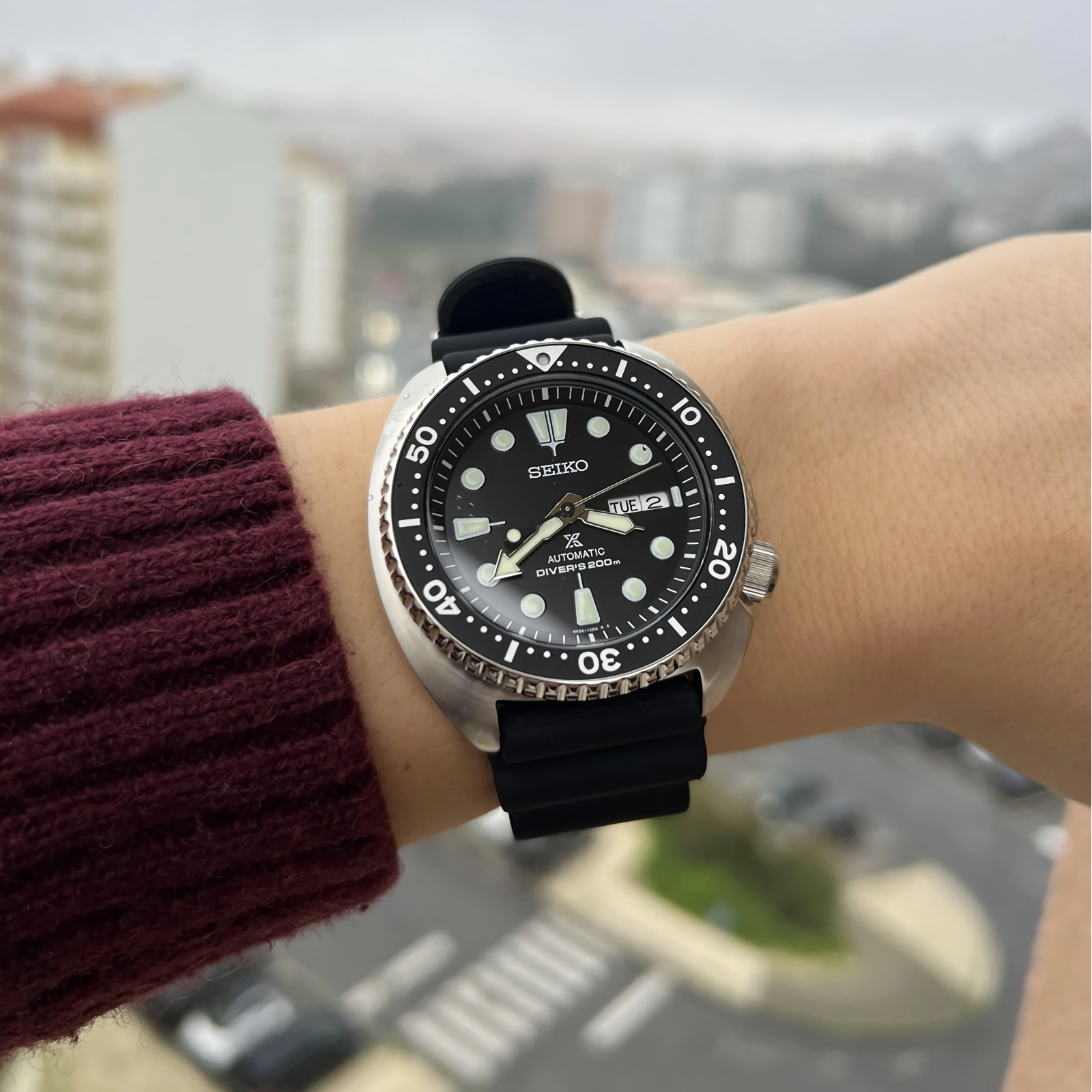 SEIKO Prospex Turtle SRPE93K1 Automatic Diver Scuba Black Dial 
