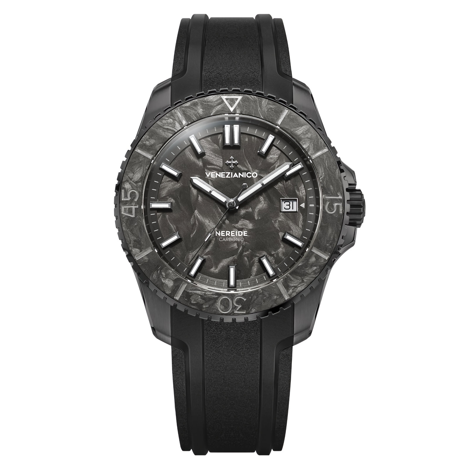 VENEZIANICO NEREIDE CARBONIO 4521560 SW200 Forged Carbon Dial